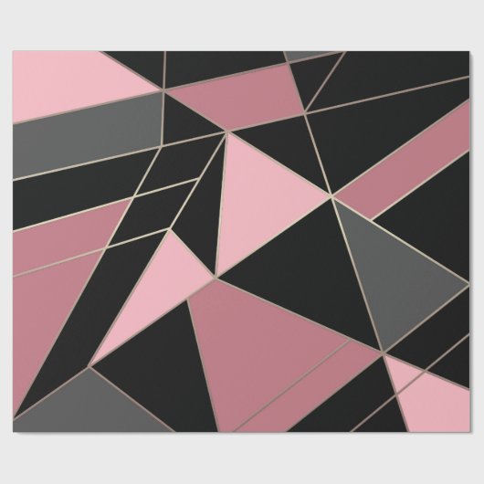 Abstracte moderne geometrische driehoeken afdrukke cadeaupapier (Vlak)