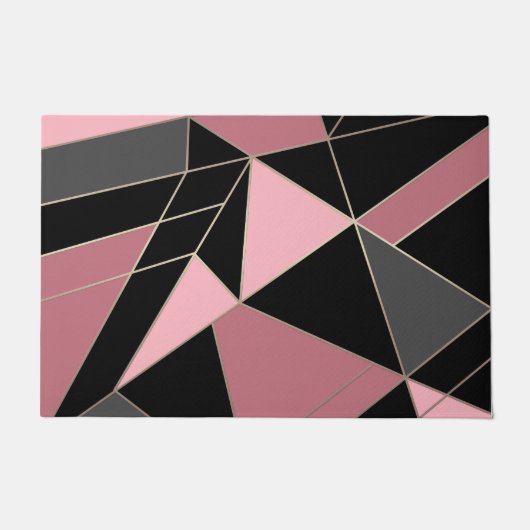 Abstracte moderne geometrische driehoeken afdrukke deurmat (Voorkant)