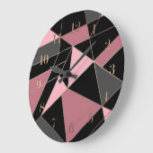 Abstracte moderne geometrische driehoeken afdrukke grote klok (Hoek)