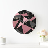 Abstracte moderne geometrische driehoeken afdrukke grote klok (Huis)