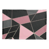 Abstracte moderne geometrische driehoeken afdrukke kussensloop (Achterkant)