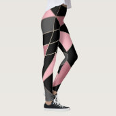 Abstracte moderne geometrische driehoeken afdrukke leggings (Rechts)