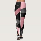 Abstracte moderne geometrische driehoeken afdrukke leggings (Achterkant)