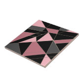 Abstracte moderne geometrische driehoeken afdrukke tegeltje (Zijkant)