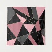 Abstracte moderne geometrische driehoeken afdrukke wandkleed (Voorkant (horizontaal))