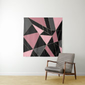 Abstracte moderne geometrische driehoeken afdrukke wandkleed (In Situ (horizontaal))