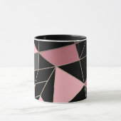 Abstracte moderne geometrische driehoeken print mok (Midden)