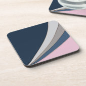 Abstracte moderne geometrische eenvoudige afdruk bier onderzetter (Linkerzijde)