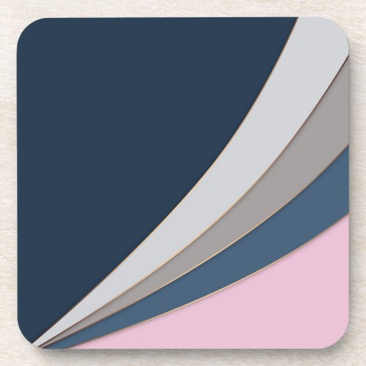 Abstracte moderne geometrische eenvoudige afdruk bier onderzetter (Voorkant)