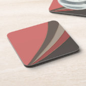 Abstracte moderne geometrische eenvoudige afdruk bier onderzetter (Linkerzijde)