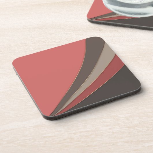 Abstracte moderne geometrische eenvoudige afdruk bier onderzetter (Linkerzijde)