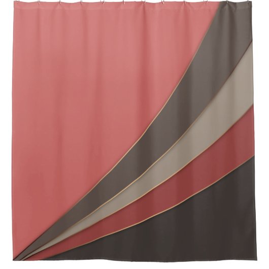 Abstracte moderne geometrische eenvoudige afdruk douchegordijn (Voorkant)