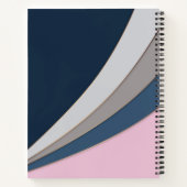 Abstracte moderne geometrische eenvoudige afdruk notitieboek (Achterkant)