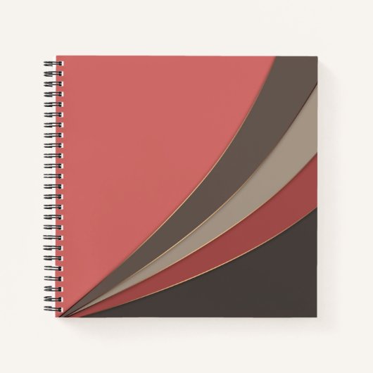 Abstracte moderne geometrische eenvoudige afdruk notitieboek (Voorkant)