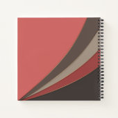 Abstracte moderne geometrische eenvoudige afdruk notitieboek (Achterkant)