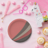 Abstracte moderne geometrische eenvoudige afdruk papieren bordje (Feest)