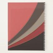 Abstracte moderne geometrische eenvoudige afdruk planner (Achterkant)
