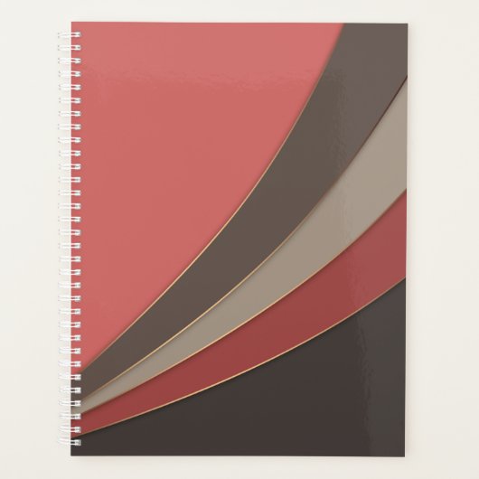 Abstracte moderne geometrische eenvoudige afdruk planner (Voorkant)