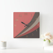 Abstracte moderne geometrische eenvoudige afdruk vierkante klok (Huis)