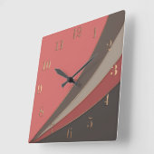Abstracte moderne geometrische eenvoudige afdruk vierkante klok (Hoek)