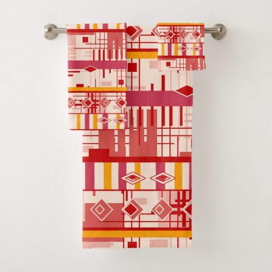 Abstracte moderne geometrische elementen van het o bad handdoek (Insitu)