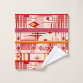 Abstracte moderne geometrische elementen van het o bad handdoek (Wasdoekje)