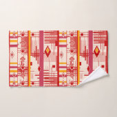 Abstracte moderne geometrische elementen van het o bad handdoek (Handdoek)
