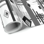 Abstracte moderne geometrische elementen van het o cadeaupapier (Rol Hoek)