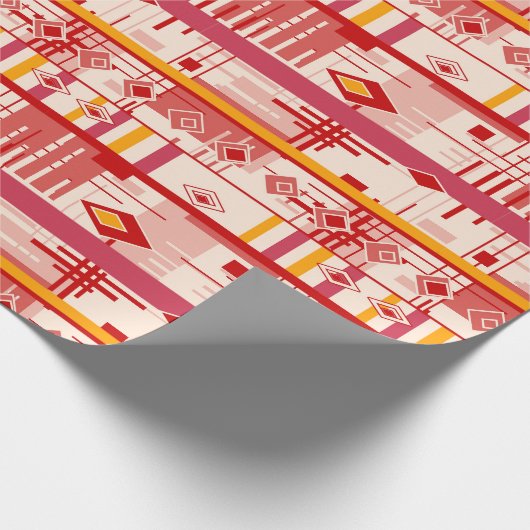 Abstracte moderne geometrische elementen van het o cadeaupapier (Hoek)