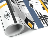 Abstracte moderne geometrische elementen van het o cadeaupapier (Rol Hoek)