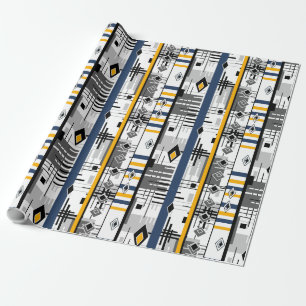 Abstracte moderne geometrische elementen van het o cadeaupapier