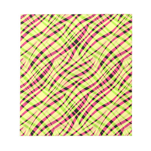 Abstracte moderne geometrische gestript heldere zo notitieblok (Voorkant)
