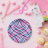 Abstracte moderne geometrische gestript heldere zo papieren bordje (Feest)