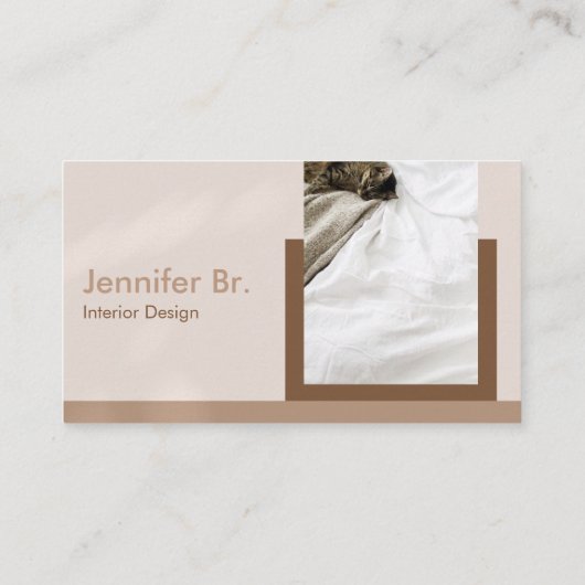 Abstracte moderne geometrische glans van bruine ka visitekaartje (Achterkant)