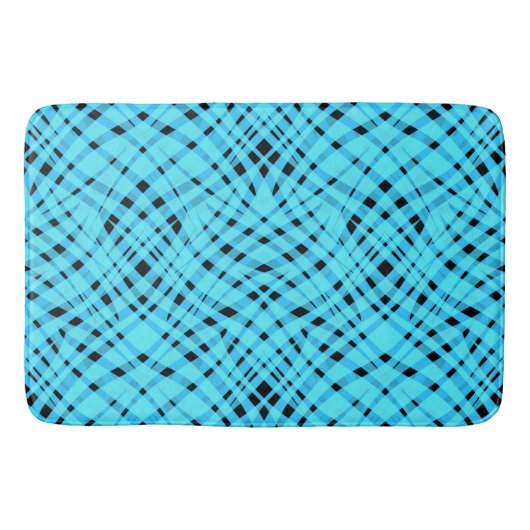 Abstracte moderne geometrische heldere gestreepte  badmat (Voorkant)