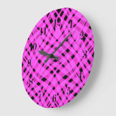 Abstracte moderne geometrische heldere gestreepte grote klok (Hoek)