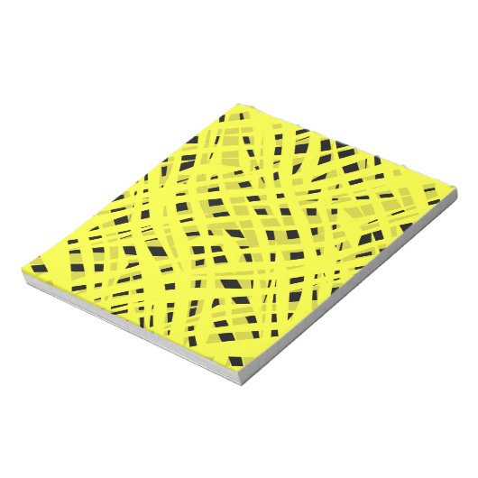 Abstracte moderne geometrische heldere gestreepte  notitieblok (Linkerzijde)