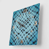 Abstracte moderne geometrische heldere gestreepte  vierkante klok (Hoek)