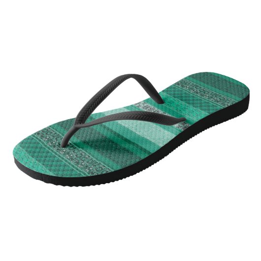 Abstracte moderne geometrische sierretratale pleis teenslippers (Schuin)