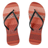 Abstracte moderne geometrische sierretratale pleis teenslippers (Voetbed)