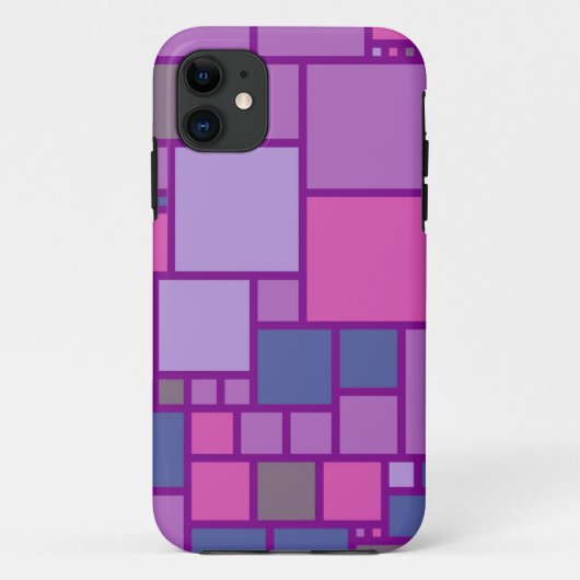 Abstracte moderne geometrische vierkanten | Roze P Case-Mate iPhone Case (Achterkant)