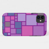 Abstracte moderne geometrische vierkanten | Roze P Case-Mate iPhone Case (Achterkant (horizontaal))