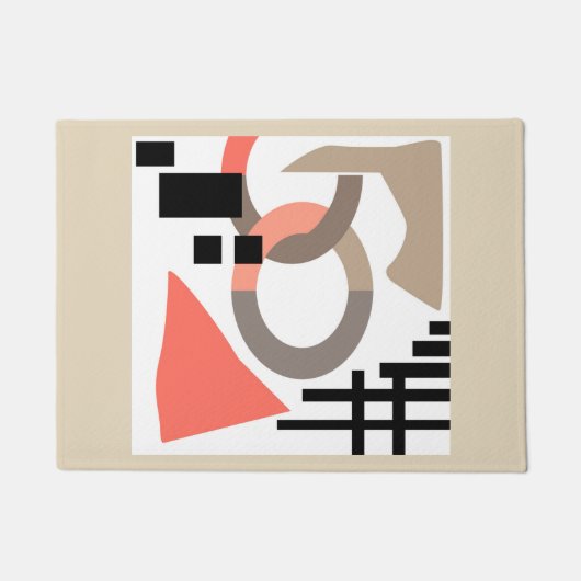 Abstracte moderne geometrische vormelementen koraa deurmat (Voorkant)
