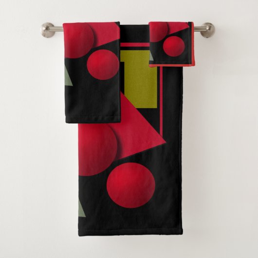 Abstracte moderne geometrische vormen afdrukken bad handdoek (Insitu)