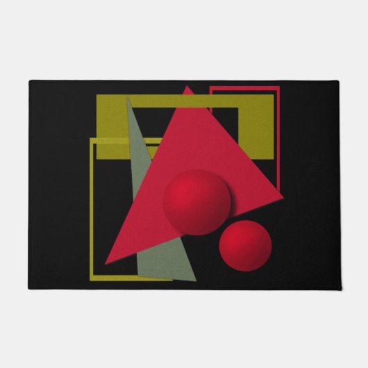 Abstracte moderne geometrische vormen afdrukken deurmat (Voorkant)