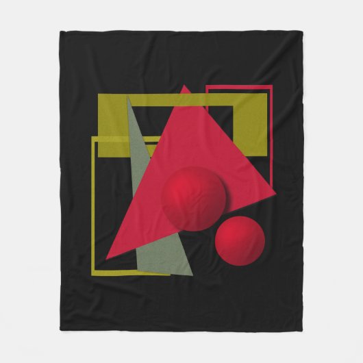Abstracte moderne geometrische vormen afdrukken fleece deken (Voorkant)