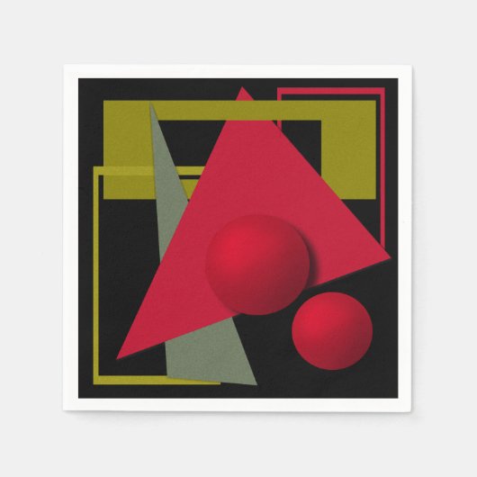 Abstracte moderne geometrische vormen afdrukken servet (Voorkant)