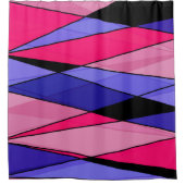 Abstracte moderne geometrische vormen driehoeken r douchegordijn (Voorkant)