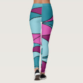 Abstracte moderne geometrische vormen driehoeken r leggings (Achterkant)