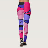 Abstracte moderne geometrische vormen driehoeken r leggings (Achterkant)